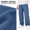 thumbnail image 3 of GINGTTO Men's Wide Leg Sweatpants, Cotton Blend, Relaxed Fit with Pockets, 3 of 7