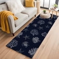 thumbnail image 2 of Runner Rugs 2x6 Ft, Coral Coastal Non Slip Area Rugs for Kitchen Bedroom Entryway, Watercolor Beach Nautical Shells Starfish Washable Carpet Runner Rug Floor Mats for Bedroom Home Decor, 2 of 9