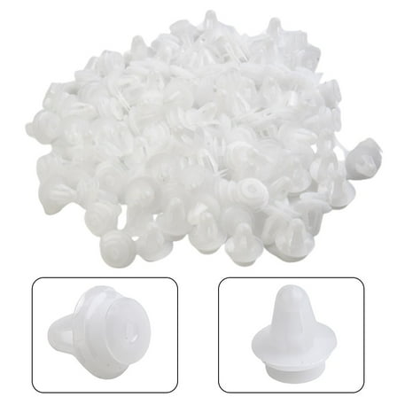 100pcs White Plastic Bumper Mudguard Rivet Retainer Push Type Clip Clips 9mm Hole Replacement Auto Part