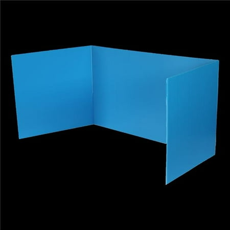 

18 x 46.5 in. Corrugated Plastic Study Carrel Blue - Pack of 24
