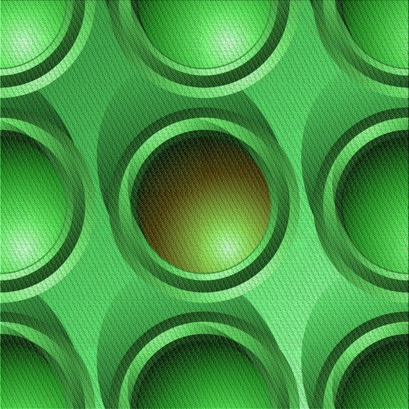 Ahgly Company Indoor Square Patterned Green Area Rugs, 4' Square