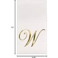 thumbnail image 4 of Gift Boutique Monogram Guest Napkins, Letter W Gold Foil, 100 Count, 2-Ply Disposable Paper Dinner Napkins for Wedding Party Bathroom Decor, White, 4 of 6