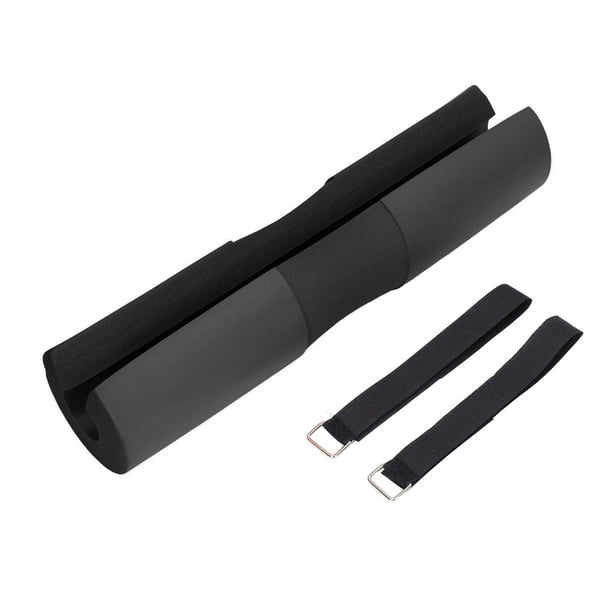 Barbell Pad 43.5cm Length Rubber Foam Portable Barbell Squat Pad For Gym Black