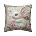 thumbnail image 2 of Cute Rabbits Cushion Cover, for Sofa and Bed, Three-dimensional Digital Printing, Faux Embroidery Design, 1 Pc, 2 of 8