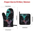 thumbnail image 3 of Fractal Multicoloured Abstract Oven Mitts and Pot Holders Sets Baking Sets for Kitchen Bbq Gloves Heat Resistant Cooking Esthetic Coloured 4 Pieces, 3 of 8