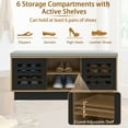 thumbnail image 6 of Costway Shoe Storage Bench with Cushion Shoe Storage Organizer Shoe Rack Entryway Natural, 6 of 10