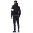 thumbnail image 2 of 9 Crowns Men's Otis  Modern Fit Fleece Lined Sweat Suit Hoodie Set (Large, Black/white), 2 of 2
