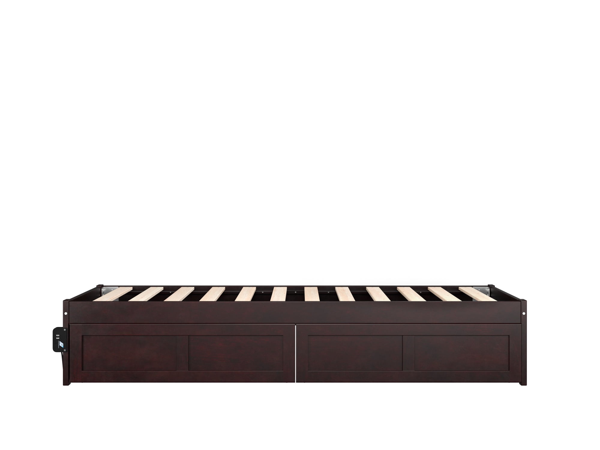 AFI Colorado 14" Twin Wood Platform Bed Frame with Set of 2 Storage Drawers, Espresso