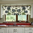 thumbnail image 3 of Yayeee Kitchen Curtains Tier Set of 2 Light Filtering 57"x24" Over Sink Window Panels, Navy Flower, 3 of 7