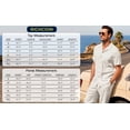 thumbnail image 7 of RICHCOIN Men 2 Piece Linen Outfit Beach Button Down Shirt Casual Loose Pant Sets, 7 of 7