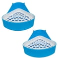 thumbnail image 1 of Caja de Arena para Conejos DareGume Azul Orinal de Esquina para Mascotas Pequeñas Accesorios de Jaul, 1 of 7