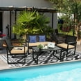 thumbnail image 3 of Patiojoy 8-Piece Outdoor Wicker Sofa Set Patio Conversation Set with Coffee Table, 3 of 7