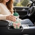 thumbnail image 3 of ZOUBAOQ Heart-Shaped Bear Car Cup Holder Adapter with Bow, Universal Drink Holder Insert for Vehicle Consoles, 3 of 7