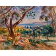 thumbnail image 2 of Renoir, Pierre-Auguste 32x26 White Modern Wood Framed Museum Art Print Titled - Landscape with Figures, near Cagnes 1910, 2 of 4