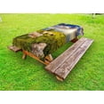 thumbnail image 1 of Mountain Outdoor Tablecloth, Small Tree Behind Boulders Hillside Grass Greenery Meadow Scenic Dramatic, Decorative Washable Fabric Picnic Tablecloth, 58 X 120 Inches, Green Yellow Blue, by Ambesonne, 1 of 2