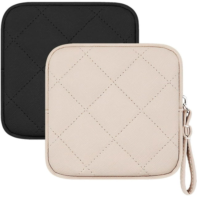 Bolsa para guardar toallas sanitarias, neceser portátil para maquillaje, organizador de tampones y compresas menstruales, neceser para el primer periodo menstrual para adolescentes, mujeres y niñas.