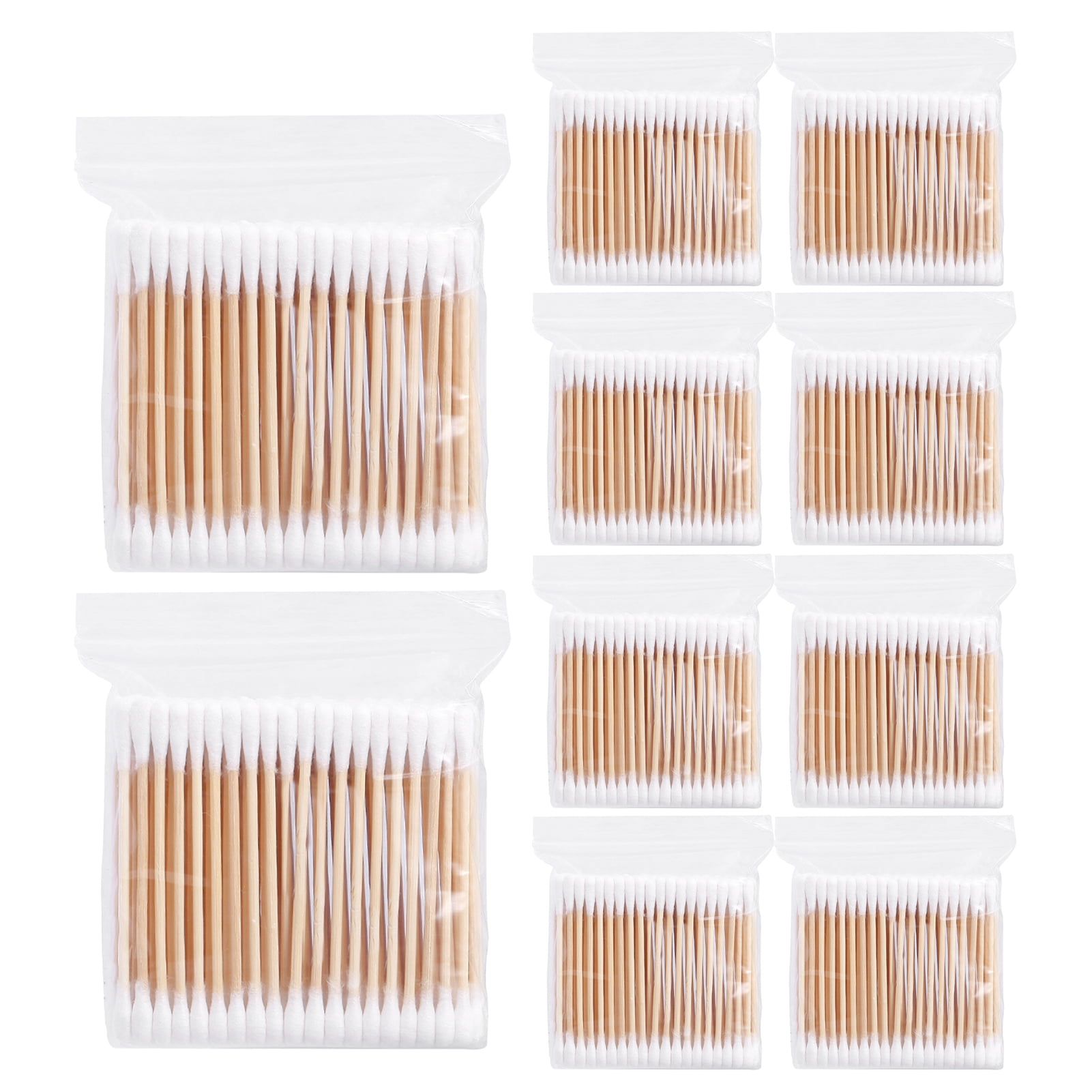 Amdohai 1000 Count Cotton Swabs with Wooden Stick Double Round Cotton