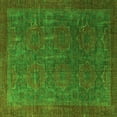 thumbnail image 1 of Ahgly Company Machine Washable Indoor Square Oriental Green Modern Area Rugs, 8' Square, 1 of 4