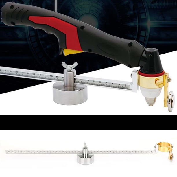 Rodillo de corte con brújula circular y rueda guía magnética para antorcha de corte ajustable para P80