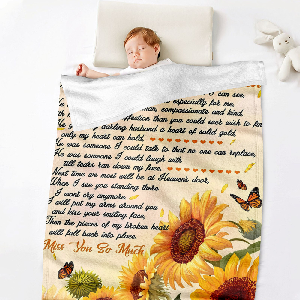 Happy Father's Day,blanket for Dad with love words and quotes and