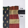 thumbnail image 6 of Retro Red Blue USA Flag Curtains 72 Inch Length, Sheer Curtains for Bedroom Living Room Window American Flag Vintage Rod Pocket Voile Drapes Kitchen Curtains Small Half Window 52"x72" 2 Panels, 6 of 7