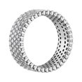 thumbnail image 4 of 2.00 T.C.W Round Shape Natural Diamond Latest Design Wedding Eternity Band for Ladies Solid 950 Platinum Size 8, 4 of 7