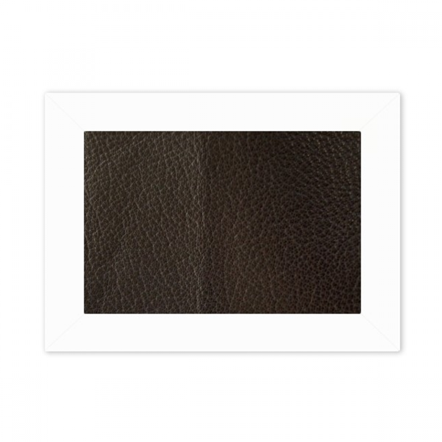 Black Leather Design Photo Mount Frame Picture Art Painting Desktop 5x7 inch
