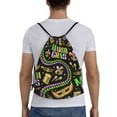 thumbnail image 2 of Bingfone Mardi Gras3 Drawstrings Backpacks Bags For Men Women Gym Drawstrings Bag, 2 of 9