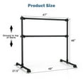 thumbnail image 2 of Gymax 4FT Portable Double Freestanding Ballet Barre Dancing Stretching Black, 2 of 10