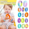 thumbnail image 2 of 2 Pcs Pops Bubble Simple Dimple Toy Fidget Colorful Silicone Bracelet Anxiety Sensory Band, Gold Powder, 2 of 7