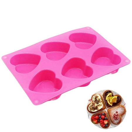 

Tohuu Heart Molds for Baking 6-Cavity Large Cake Mould Silicone Reusable Multipurpose DIY Molds for Making Cake Candy Gumdrop Jelly Muffin Cupcake pretty good