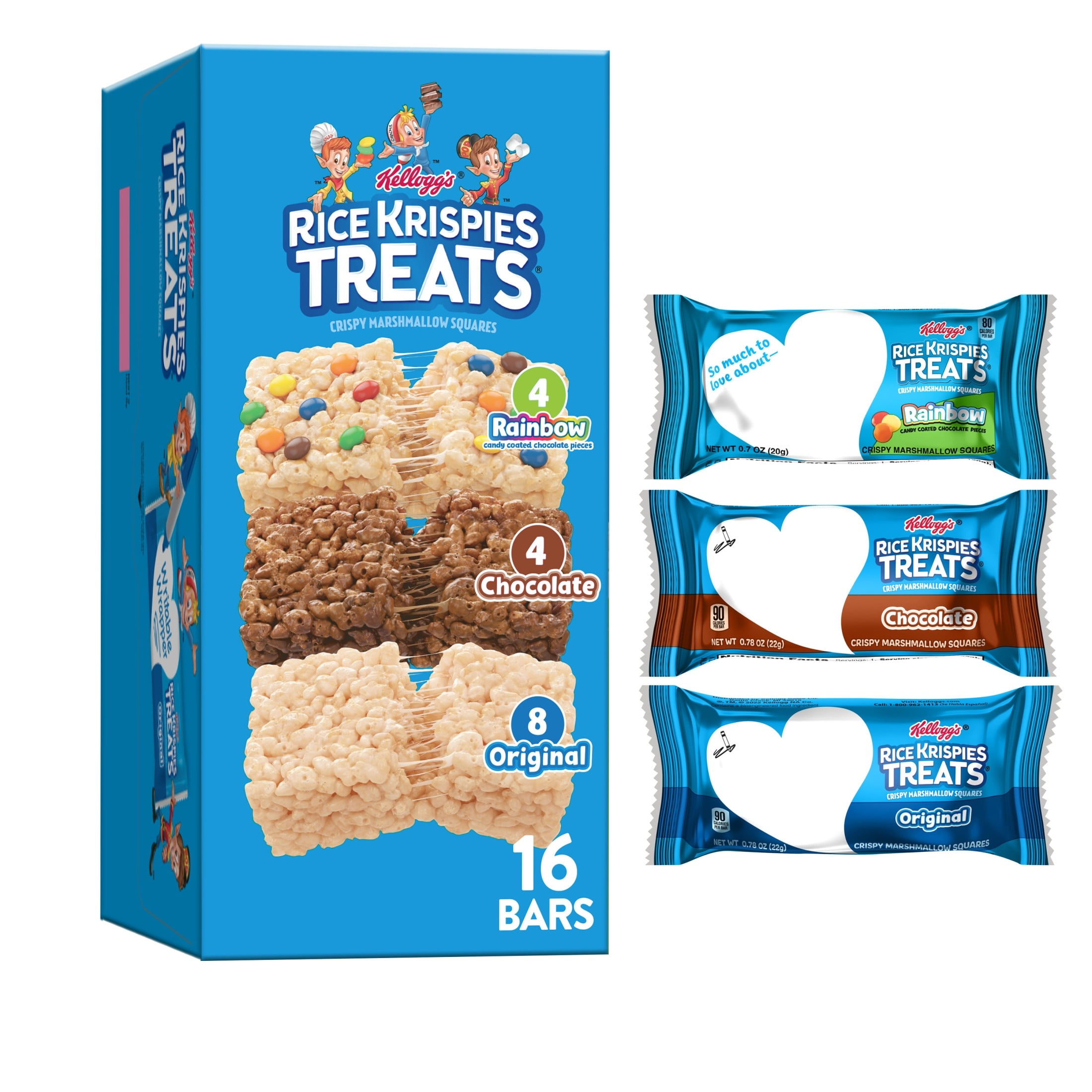 タイムセール 半額 Treats Krispies Rice Kellogg's Mini with Original Squares, 菓子