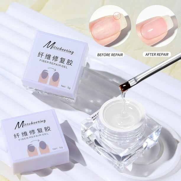 Fiudx Liquidación De Ofertas Flash Gel De Fibra Para Reparación Y Extensión De Uñas, Gel Para Uñas Finas, Agente fortalecedor De Uñas, Pegamento Transparente Para Uñas, Para Manicura, Extensión Y for