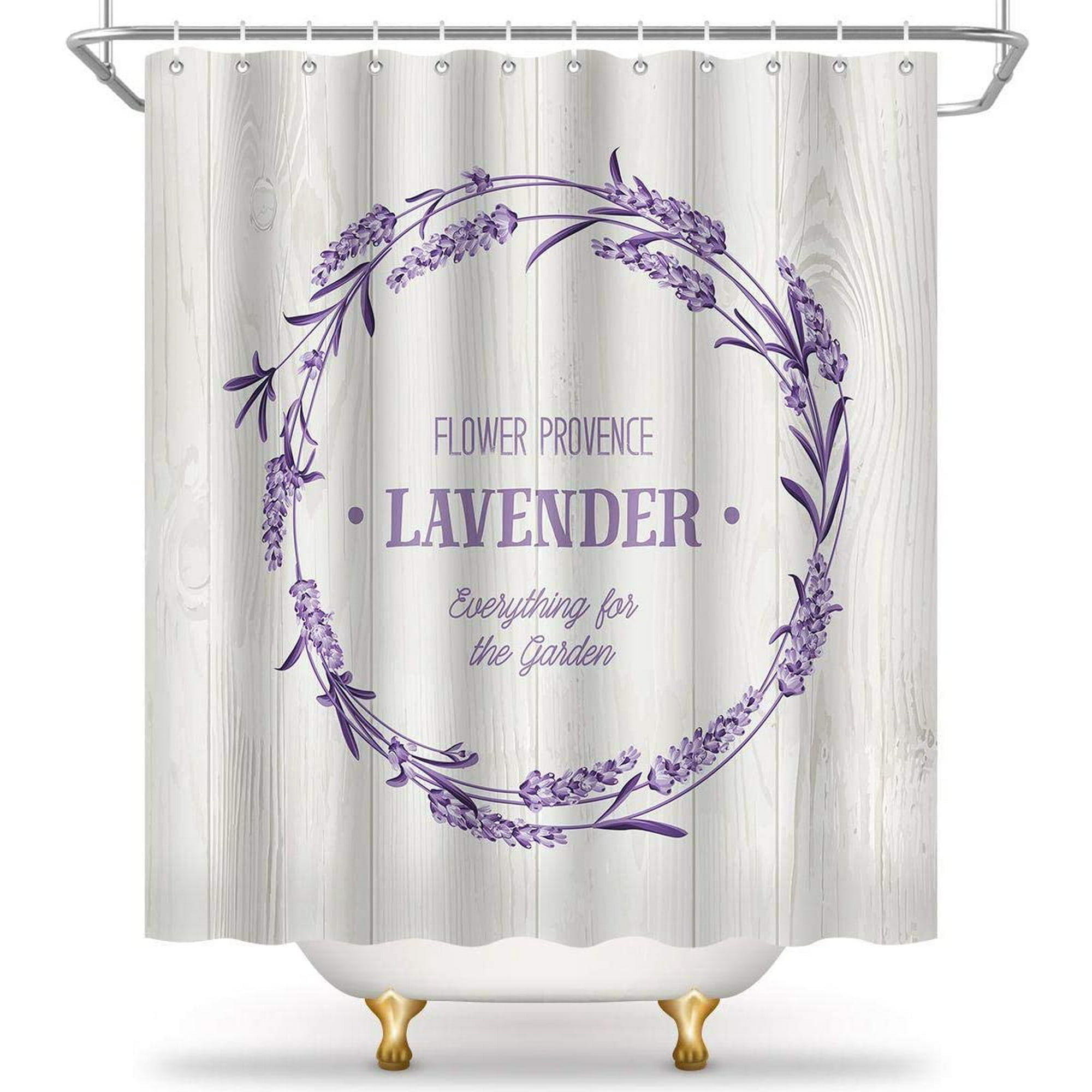 Country Primitive Shower Curtain Liner, Lavender Shower Curtain Liner