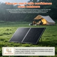 thumbnail image 5 of LVYUAN 200W Solar Panel Foldable Solar Panel Charger with Adjustable Kickstands Portable Waterproof IP67 24.5% High Efficiency for RV, Camping, Home, Outdoor, Power Station, off Grid, 5 of 13