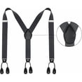 thumbnail image 6 of AWAYTR Men Y-Back Elastic Suspenders Adjustable Heavy Duty 8-Button Design Invisible Button End for for Work Trousers Weddings, 6 of 8