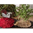 thumbnail image 2 of SARO LIFESTYLE Burlap Collection Ruffled Design Jute Christmas Tree Skirt, 72", Natural, 2 of 2
