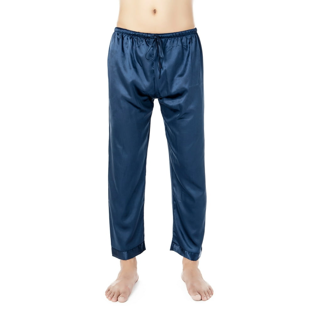 Dodoing DODOING Men's Soft Elastic Waist Pajama Pants Satin Lounge