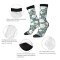 thumbnail image 3 of Pofeuu Flower Print Crew Socks, Adult Running Hiking Socks for Youth and Adult, 3 of 6