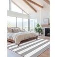 thumbnail image 2 of Gray and Area Rug for Bedroom 4x6 Ft White Stripe Super Soft fuzzy Throw Rug Non-Slip Fluffy Plush Indoor Floor Carpet for Living Room Nursery Home Decor, 2 of 8