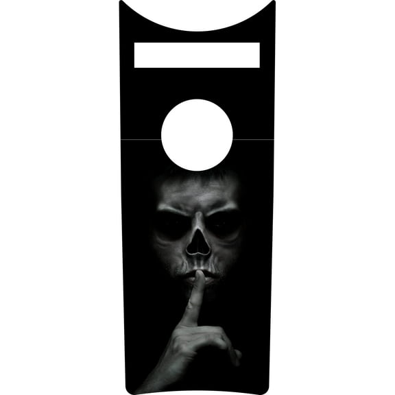 Kustom Cycle Parts Aftermarket Shhh Quiet Skull Plastic Dash Panel Console Insert! Compatible with 2008-2023  Harley Davidson Road King Dash