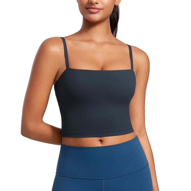 Sostén CRZ YOGA Butterluxe Cuello Cuadrado Acolchado Azul Marino Talla S