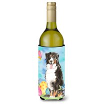 Carolines Treasures CK1926LITERK Easter Eggs Bernese Mountain Dog Wine Bottle Beverge Insulator Hugger Wine Bottle