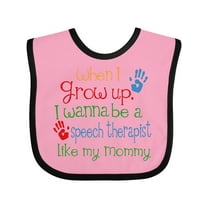Inktastic Speech Therapist Like Mommy Boys or Girls Baby Bib