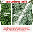 thumbnail image 5 of Blue Flocked Holiday Xmas Tree – 4ft–9ft Artificial Hinged Pine, Unlit or Pre-Lit with Warm White LEDs, Easy Setup & Metal Stand for Indoor Decor HOT STAR FINEST, 5 of 12