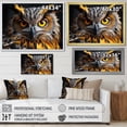 thumbnail image 4 of Designart "The Wise Yellow Owl A Portrait I" Animals Floater Framed Wall Art Print, 4 of 7