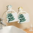 thumbnail image 6 of 6PCS Dish Towels and Dish Cloths Reuseable Dishcloths Sets for Washing Dishes, Cooking, Baking Size 11" x 11" Green Christmas Tree with Baubles, 6 of 9