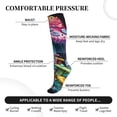 thumbnail image 3 of Lsque Colorful Mushroom Pattern Sport Compression Socks for Men & Women 15-20 mmHg Knee High Nurse Pregnant Running Medical and Travel Athletic, 3 of 6