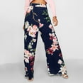 thumbnail image 2 of Black and Friday Clearance Items under $5 asdoklhq Plus Size Pants for Women,Women's High Waist Casual Pants Printed Loose Wide Leg Pants, 2 of 7