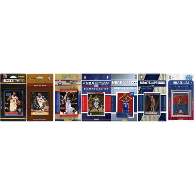 NBA Philadelphia 76ers 7 Different Licensed Trading Card Team Sets